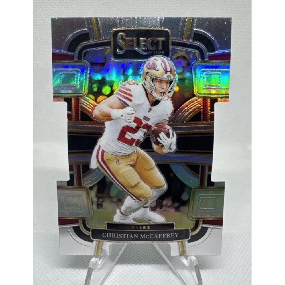 2023 Panini Select - Concourse Silver Prizm Die-Cut #88 Christian‎ McCaffrey
